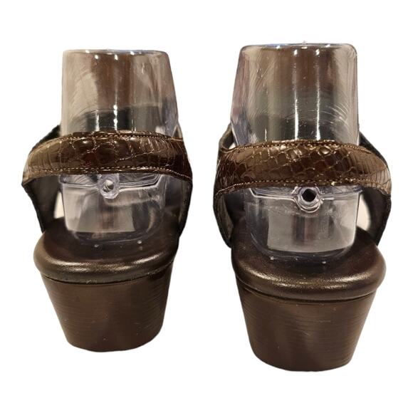 SAS Suntimer Leather Heels Strap Sandals Tri-Pad Comfort Brown Crocs 7.5 Medium - Picture 7 of 14